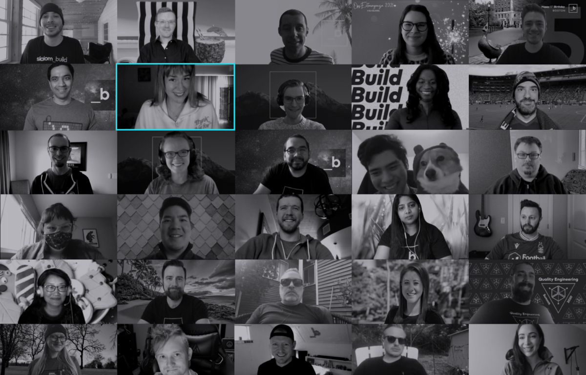 30-pic photo collage of people on a zoom call.